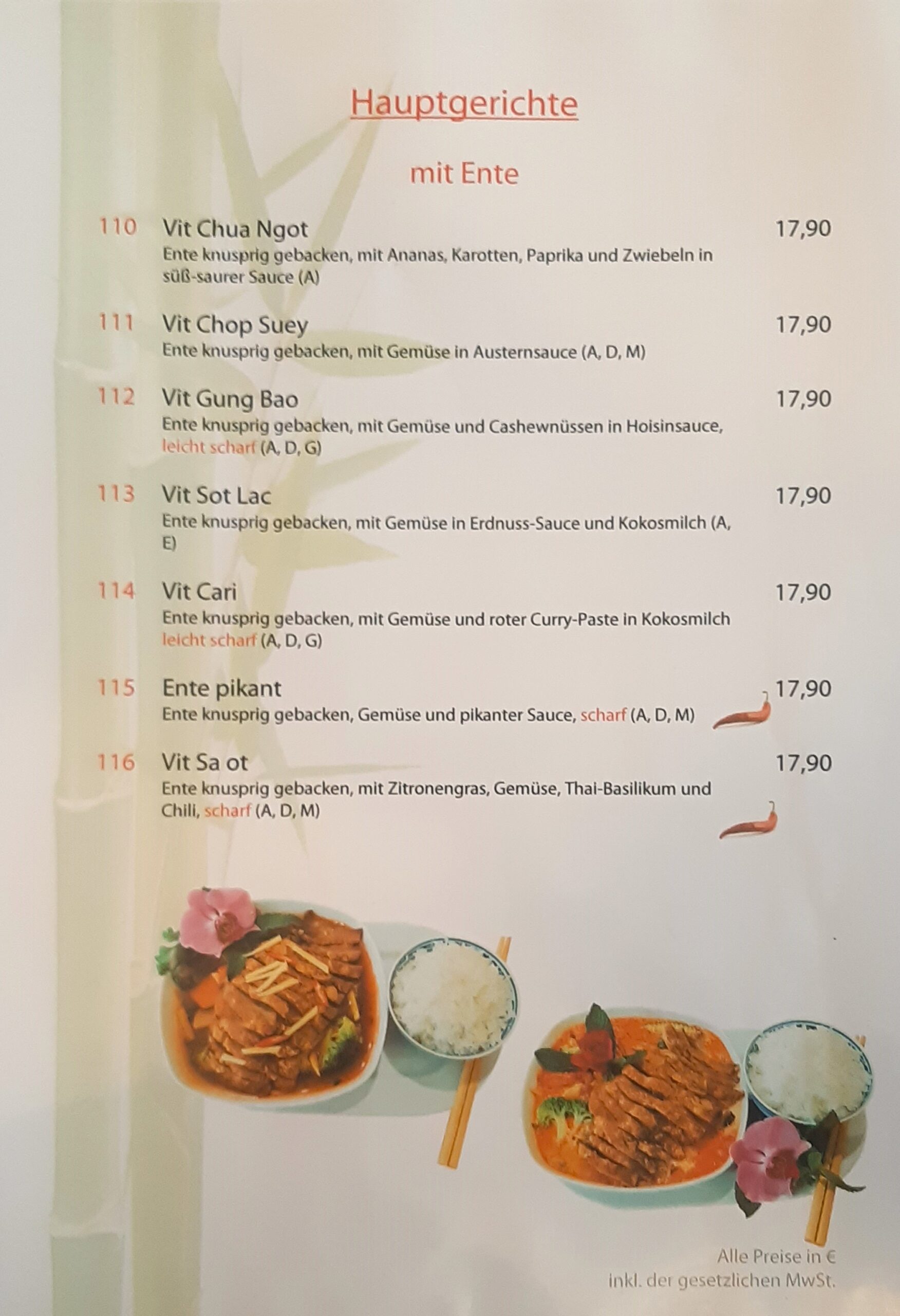 Binh Minh Restaurant Speisekarte 11