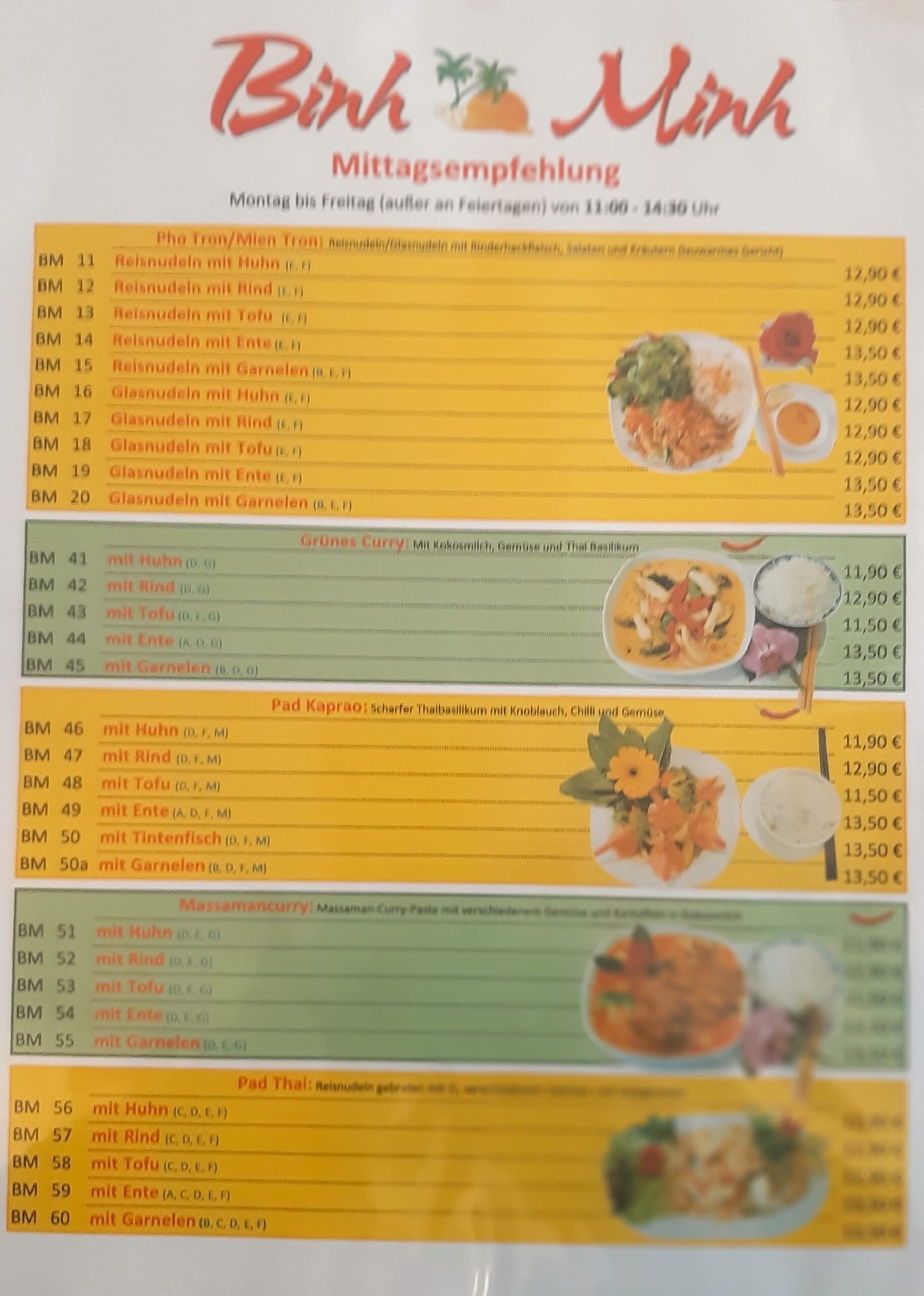 Binh Minh Restaurant Speisekarte 28