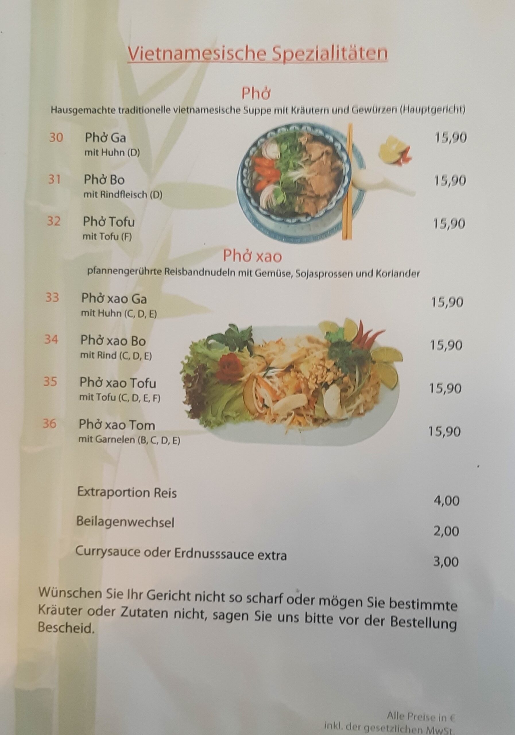 Binh Minh Restaurant Speisekarte 4