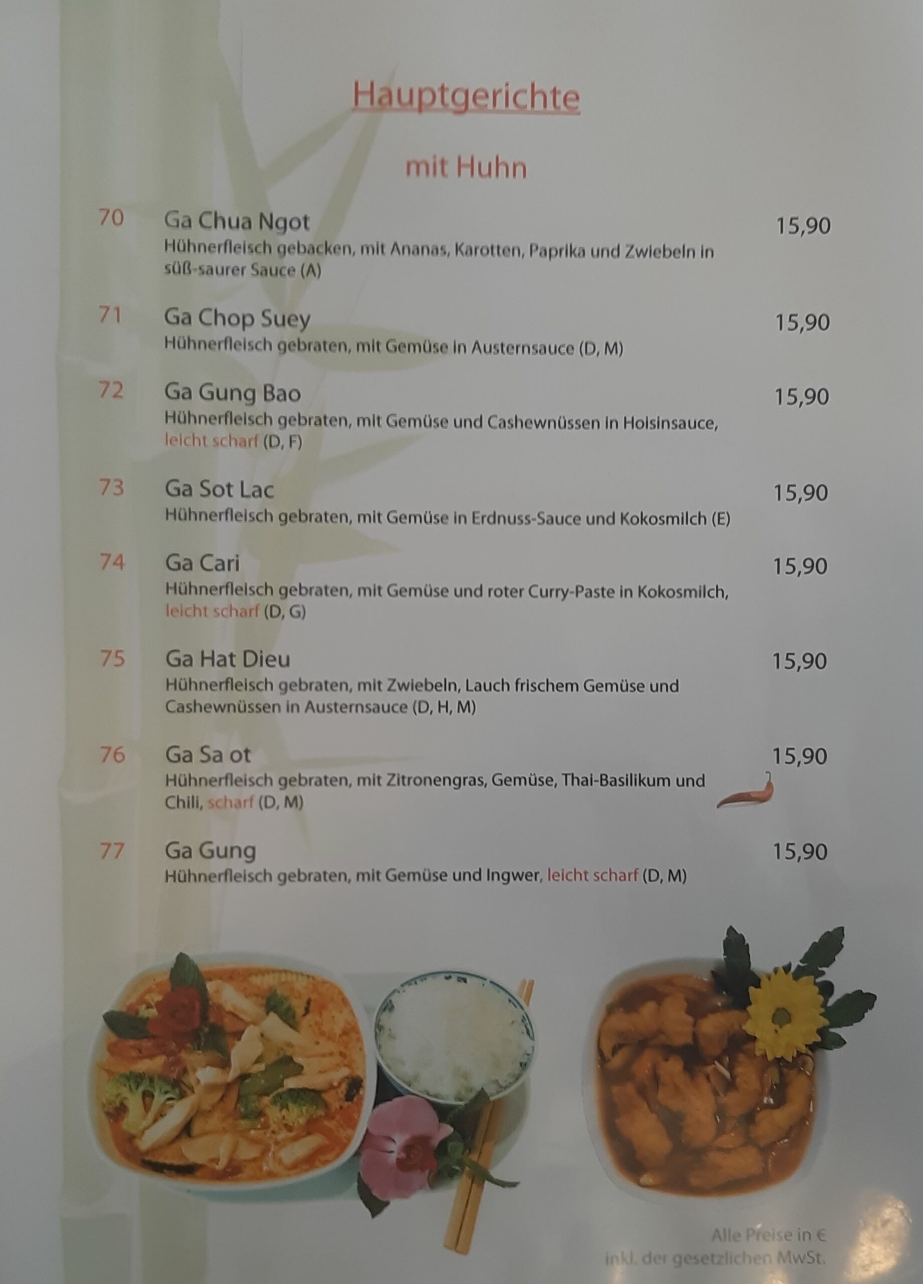 Binh Minh Restaurant Speisekarte 7